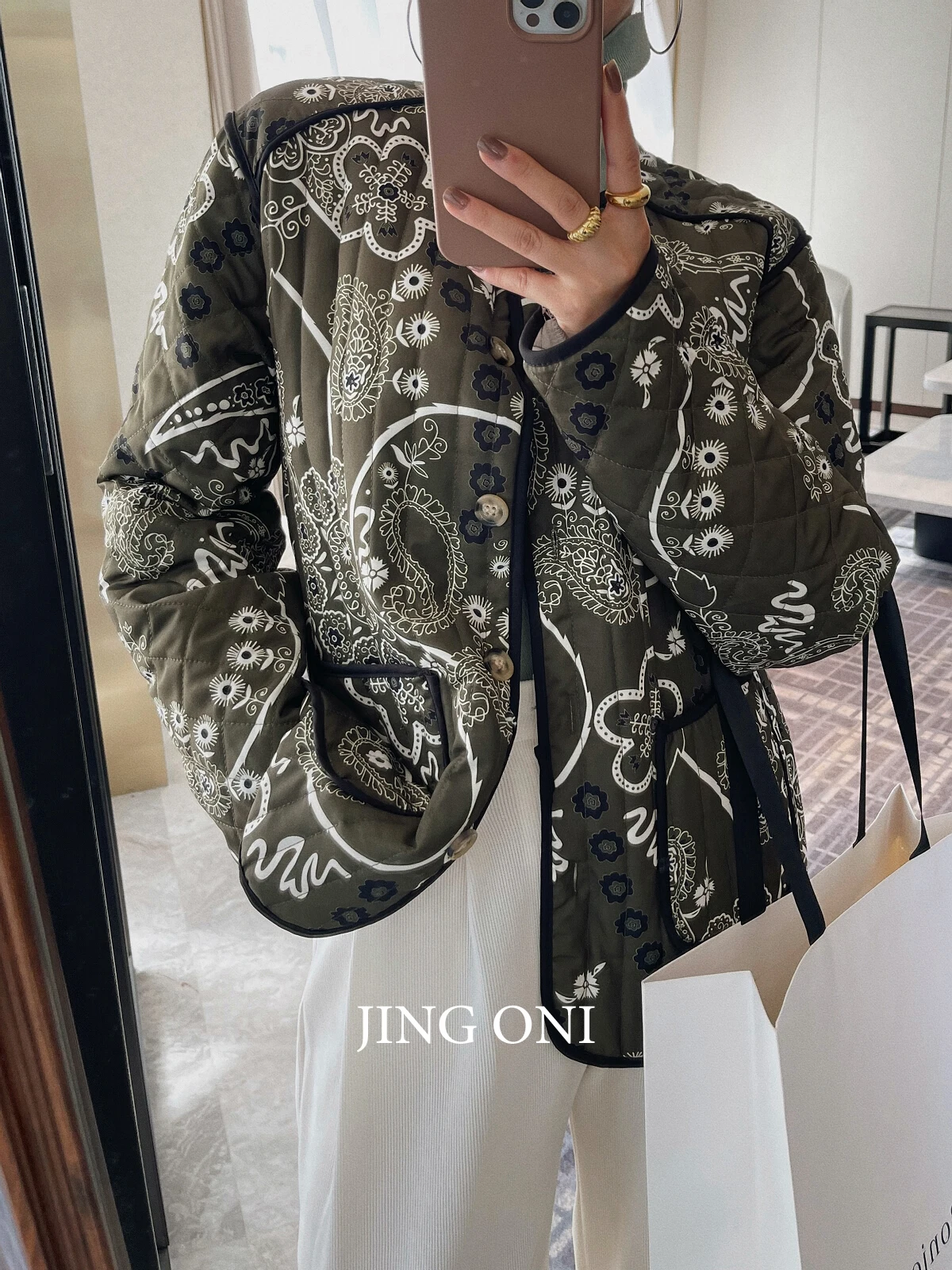 Floral Padding Woman Clothing 2023 Fashion Korean Style Vintage Y2k Winter Jacket Parkas Coat New Outerwear Short Lightweight