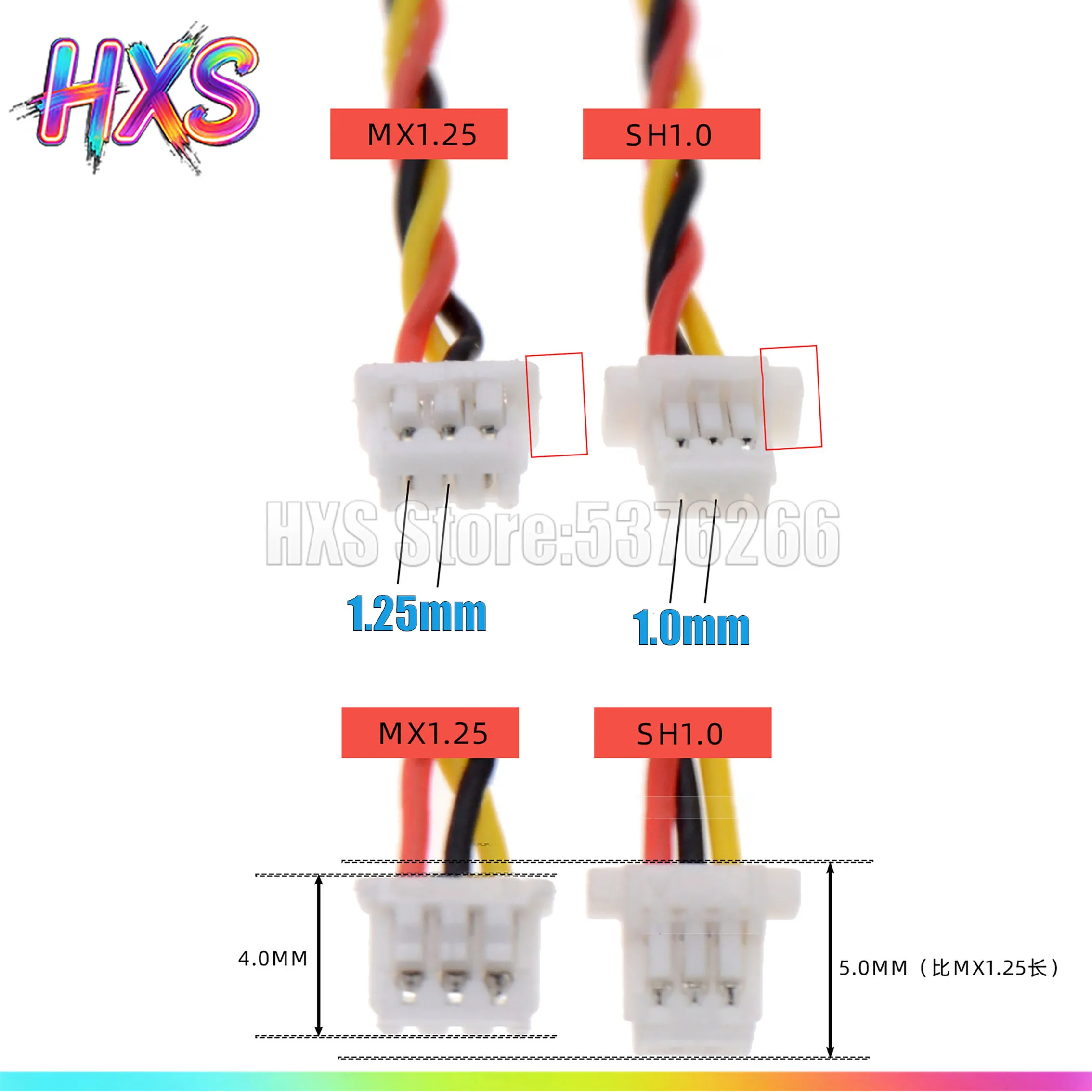 1PCS 3P 4P 5P 6P 7P 8P 15CM Panda Receiver Power Cable SH1.0 MX1.25mm Image Transmission Flight Control Connection SiliconeCable