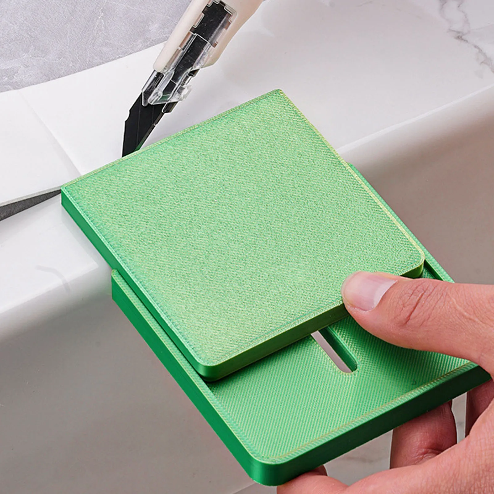 Edge Trimming Guide Anti-Slip Edge Wrap Cutting Template Tool Adjustable Lightweight for Cabinet Door Table Car Window Furniture