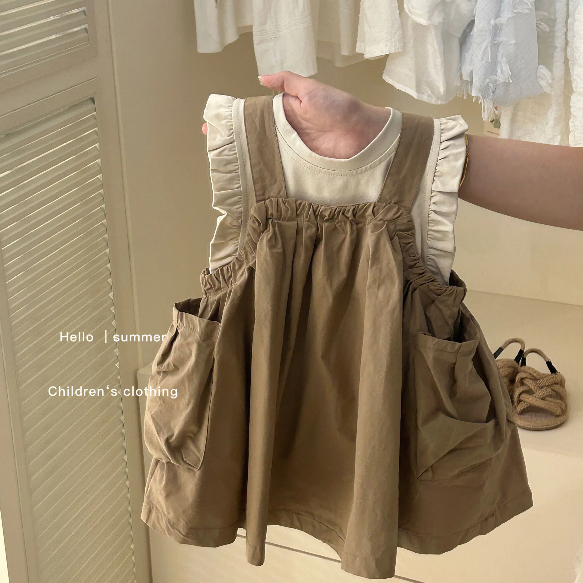 2024 Baby Girls Summer Clothing Set T-Shirts Tops+bags Slip Dress Kids Fashion Children Birthday Korean Clothes Одежда На Лето