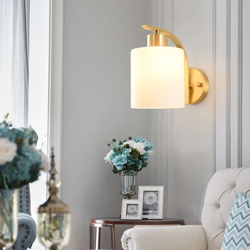 

DORIAN Modern Simple Brass Wall Lamp LED Fashion Art Living Room Bedroom Bedside Lamp Villa Hotel Study Aisle Corridor Light