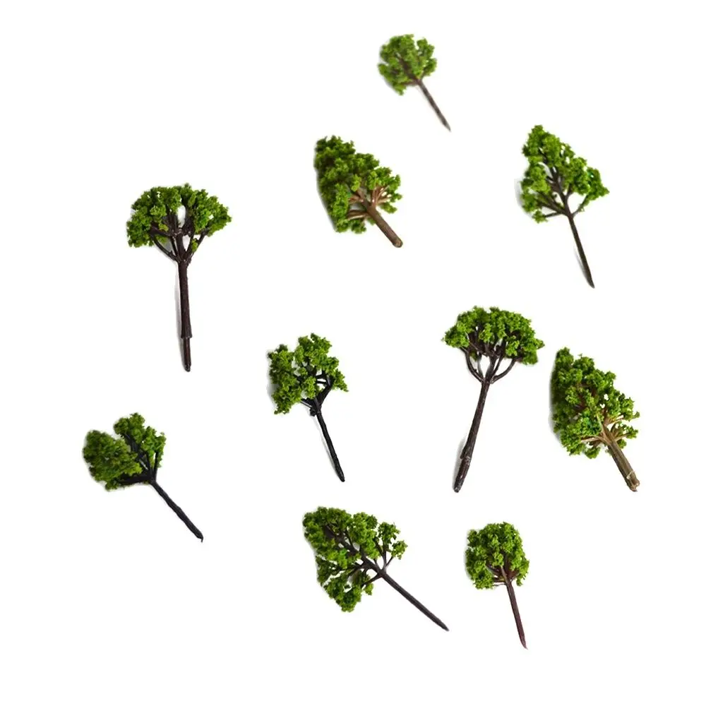 Arbres miniatures en plastique, 3-4cm, 20 pièces, modèle, jouets, chemin de fer, disposition de train, architecture, matériaux de construction, décor de jardin pour diorama