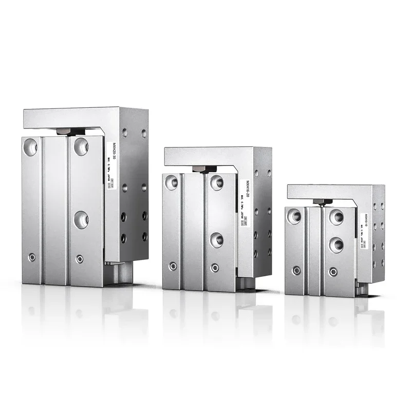 MXH Rail Cylinder MXH6 MXH10 MXH16 MXH20 Precision Pneumatic Air Linear Side Rail Guide Rod Cylinder