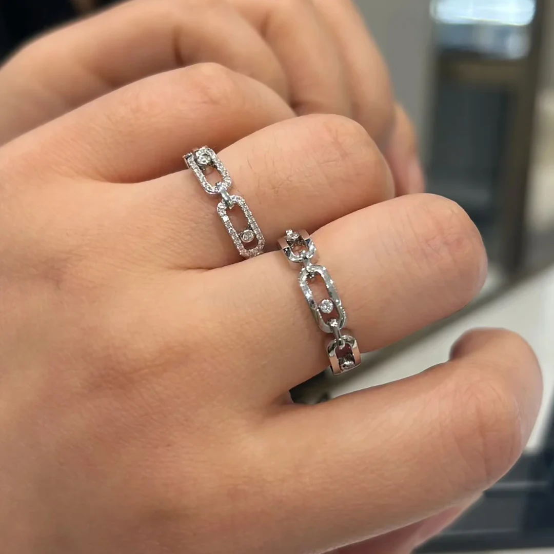 

Классическое женское кольцо с несколькими кольцами из стерлингового серебра 925 пробы, позолоченное 18 карат, обручальное кольцо.