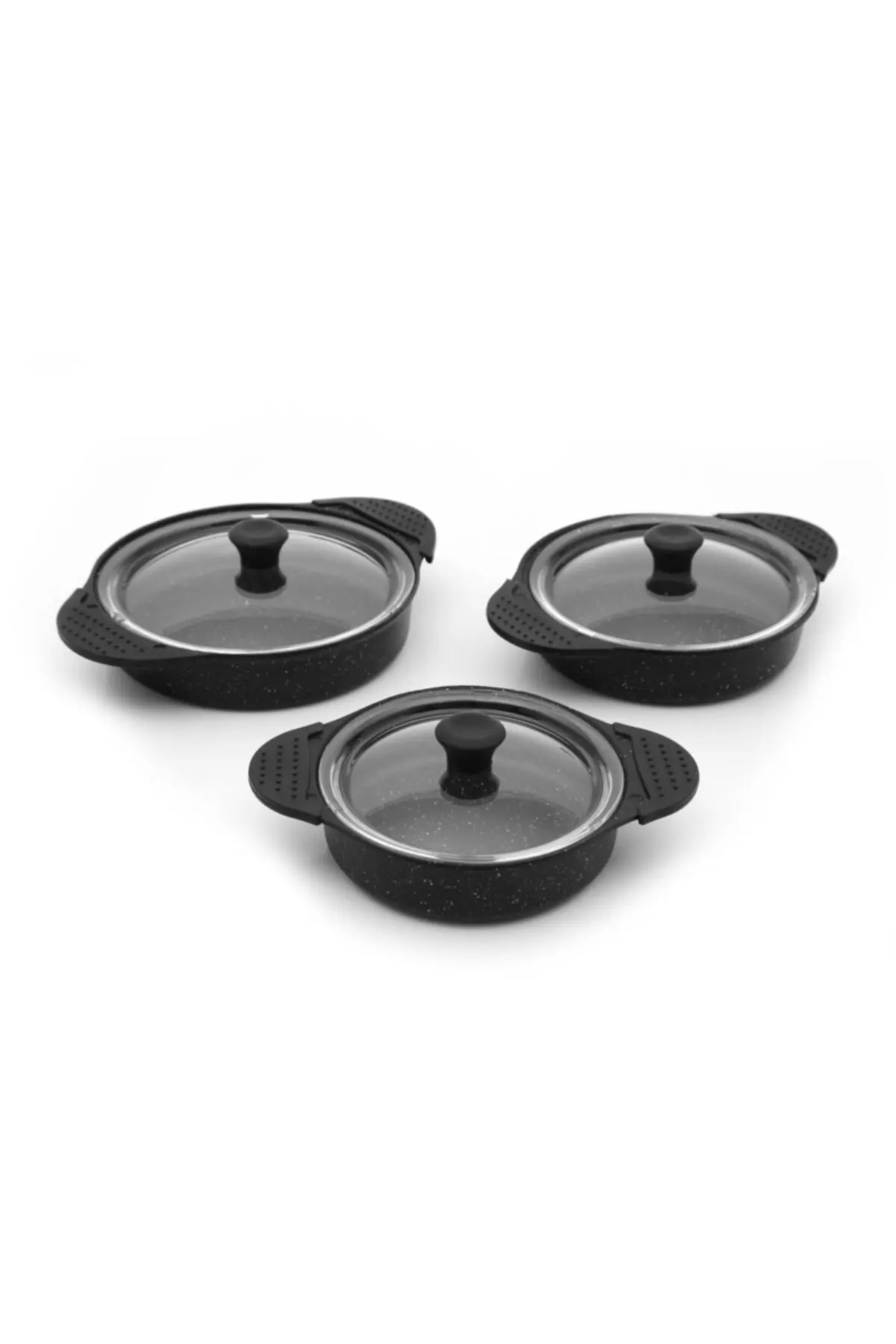 3 Piece Cast Iron Pan Set Black cookware set high quality cookware set high quality set kitchen kitchen accessories cooking pot