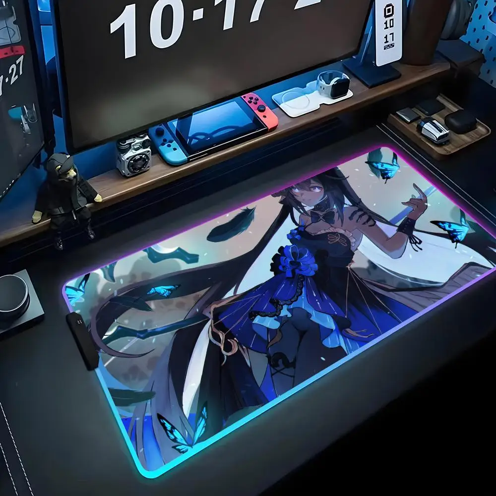 

seele vollerei Коврик для мыши RGB Игровой коврик для мыши Большой светодиодный коврик для ПК Настольный коврик Светящийся коврик для мыши Большие коврики для клавиатуры Настольный коврик с