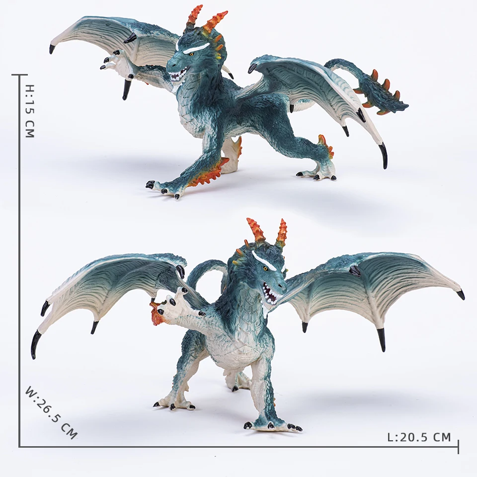 Original wilde Gold Magie Drachen Modell Tier Mythologie Tier simuliert Monster Action figur Warcraft Kinder Sammlung Spielzeug Geschenk – Detail 9