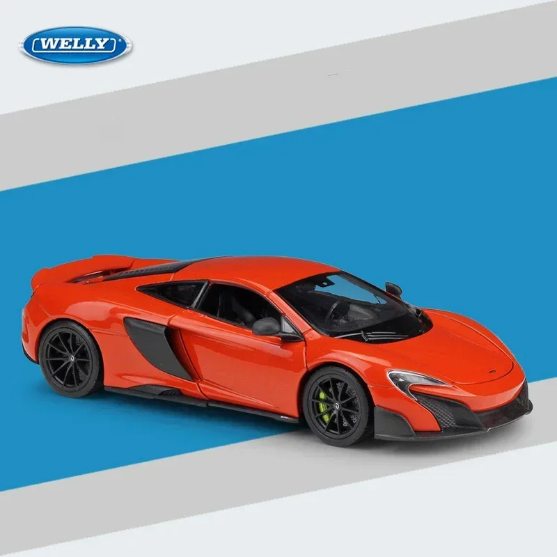 WELLY 1:24 MCLAREN 675LT Simulation Alloy Car Model - Ideal Children\'s Toy and Collectible Gift