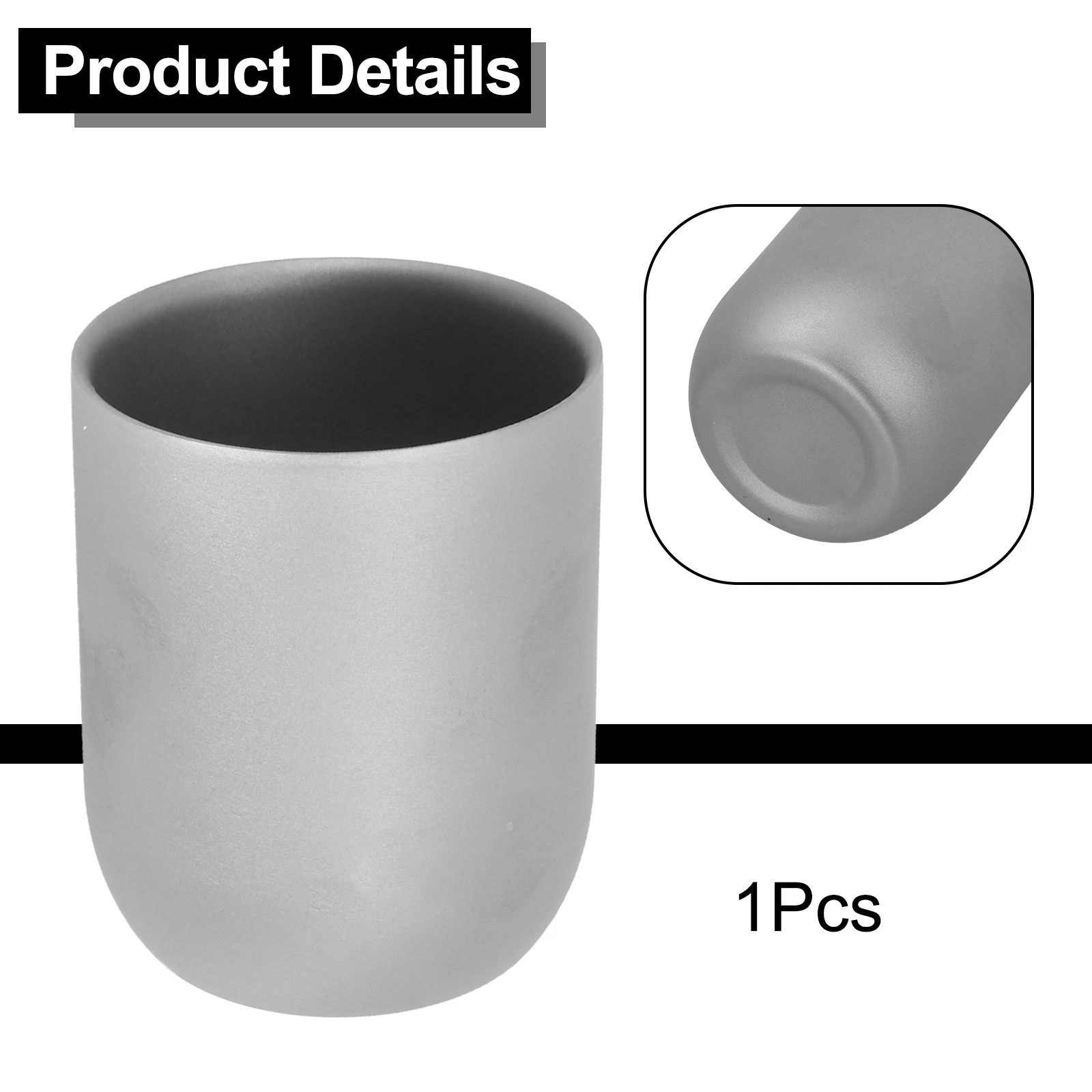 Titanium Beverage Cup 120ml 70*56*56ml Double-Walled Ti Cup Rust-free Hot Or Cold Drinks Keeps Beverage Flavor