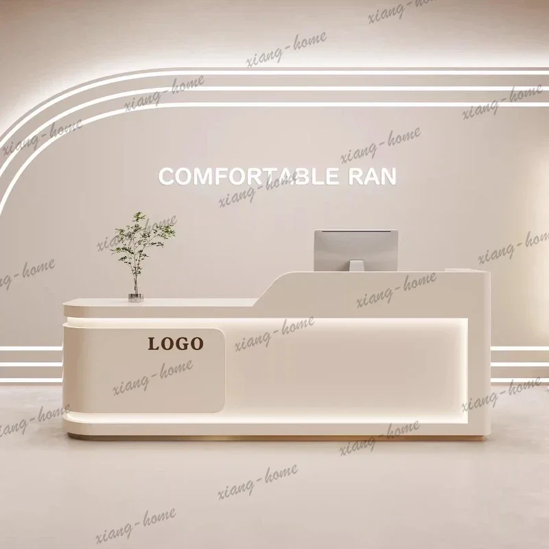 LSBaking paint hotel company front desk reception desk clothing store beauty salon checkout counter mesa para escritório furnitu