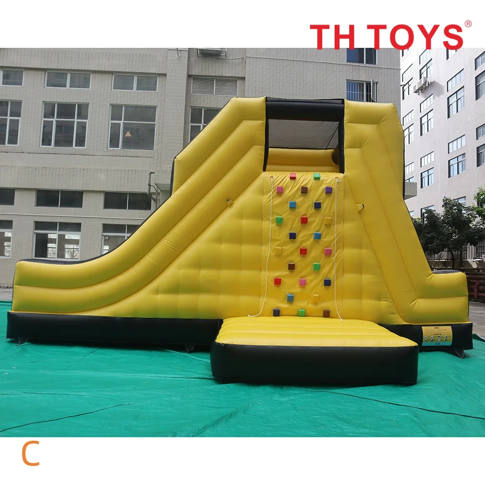 by sea to door,8x5m giant Inflatable Rock Climbing Wall bouncer slide for commercial rental