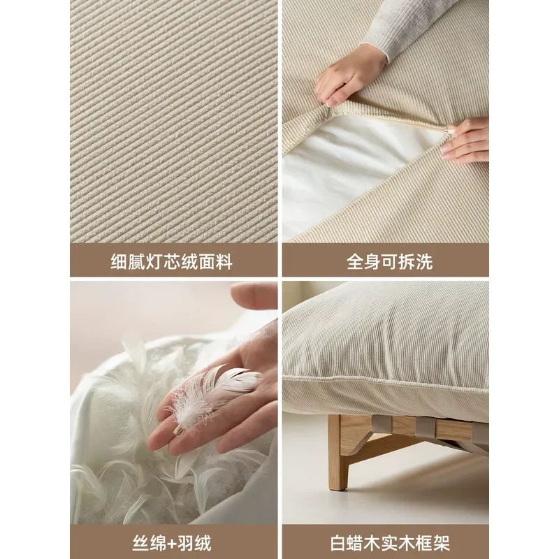 Ikuno Anroom Fabric Single Sofa Recliner Sleeper for Living Room Lazy Lounge Chair Compact Design Comfortable Seating