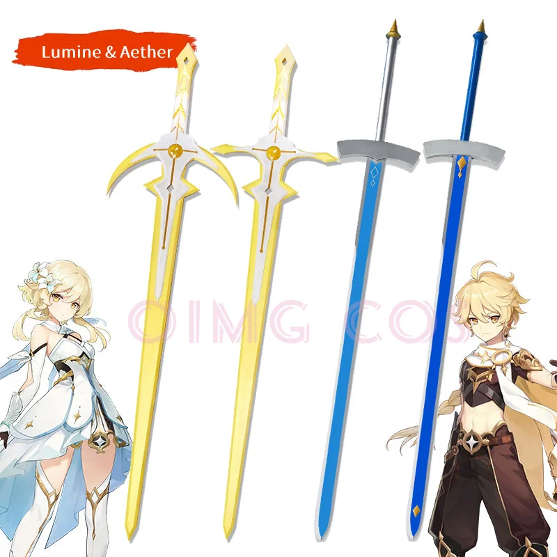 

Genshin Impact Lumine Cosplay Props Aether Model Knife and Sword Halloween