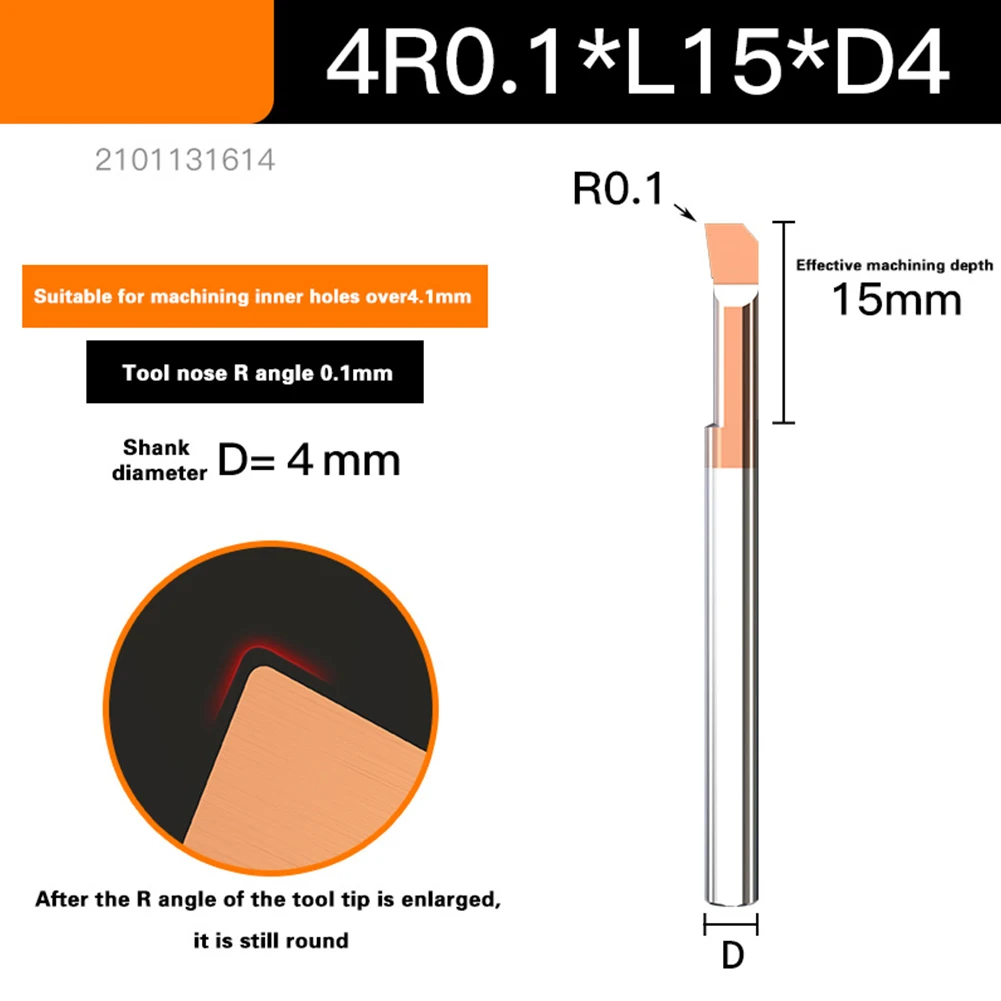 Metal Thread Processing Lathe Boring Cutter with Carbide Blade and Steel Body Featuring Tilt Angle for Smoother Cuts