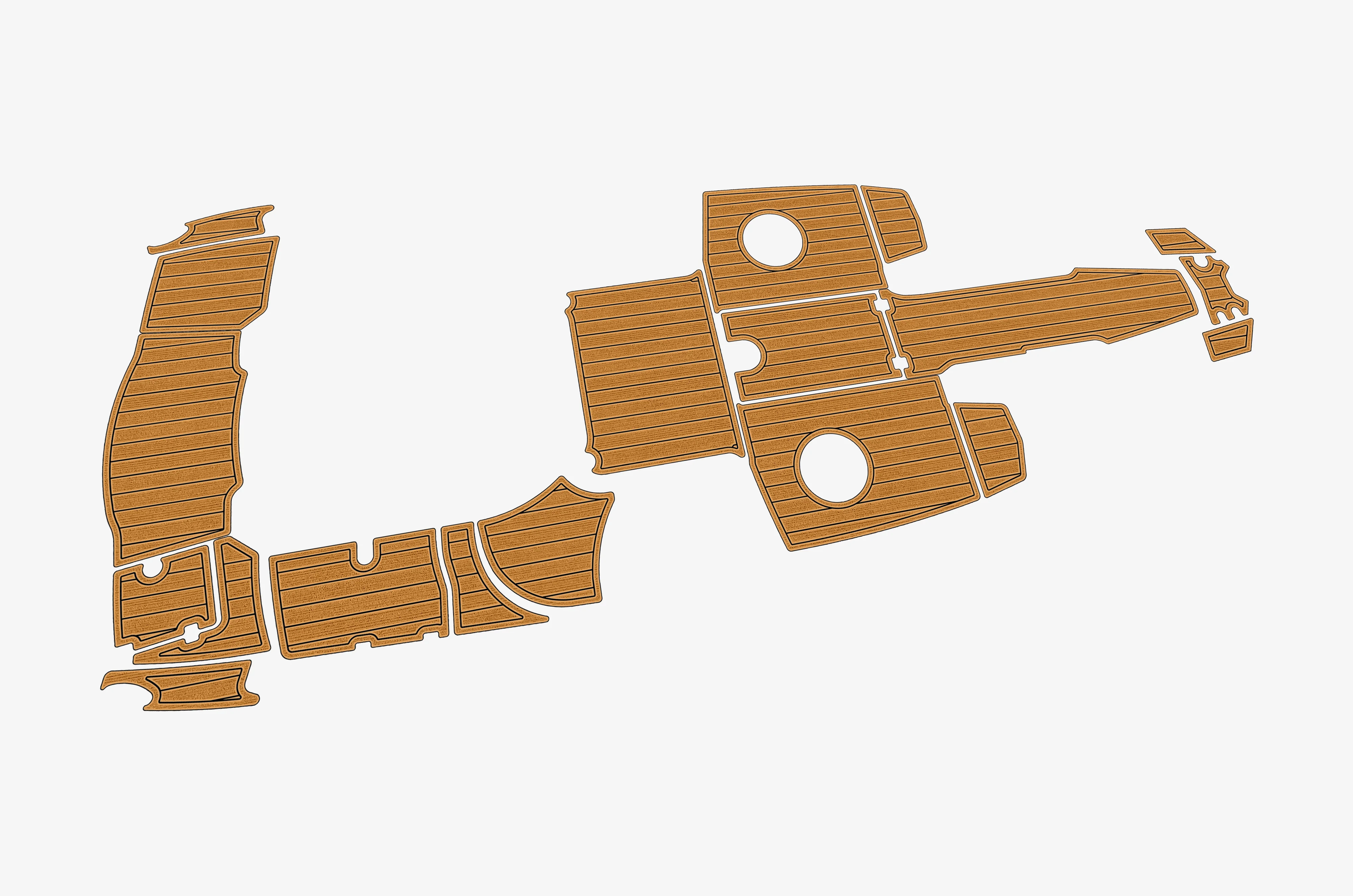 Anti-Skid EVA Faux Teak Self-Adhesive 6mm Boat Decking Pad for 2014 Chaparral 226 SSI Yacht Cockpit Durable Marine Floor