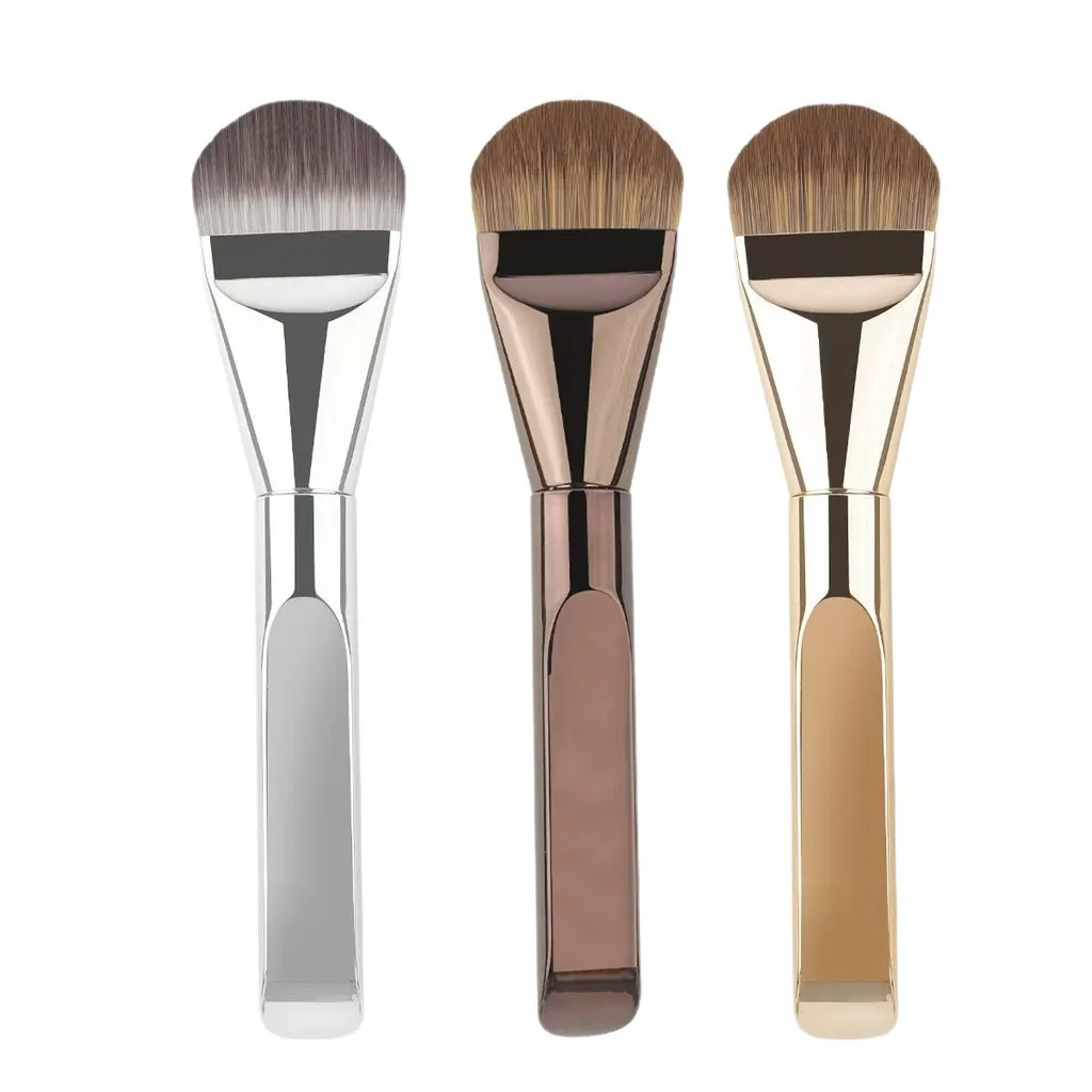 Ultra-Thin Tongue-Shaped Seamless Foundation Brush Flat Head Mask Brush Facial Makeup Applicator for Smooth Coverage