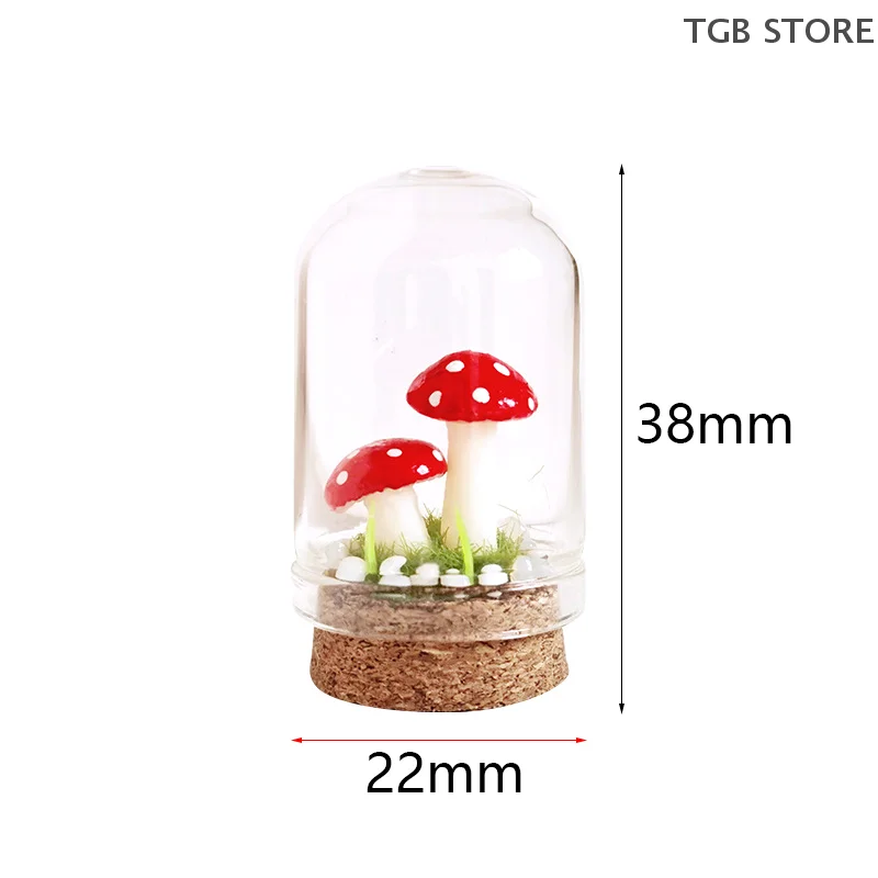 1 stks miniatuur tuin landschap magisch bos glas decoratie model ornament poppenhuis mini paddestoel speelgoed