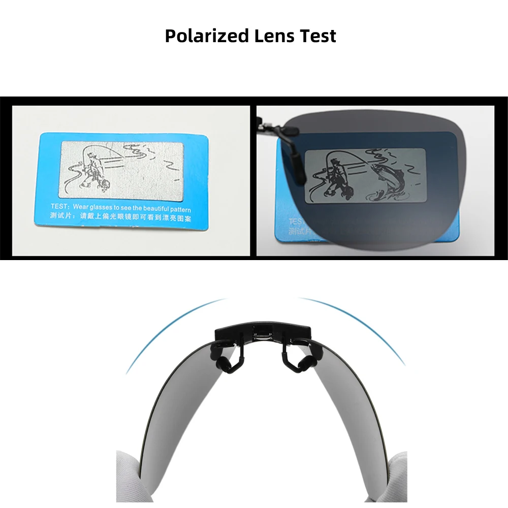 Quadratische Clip-On-Sonnenbrille für Damen, polarisiert, schwarze Linse, UV400, Nachtsicht, Fahren, Herren, Brille, Clips, blendfrei, Vintage-Brille – Detail 6