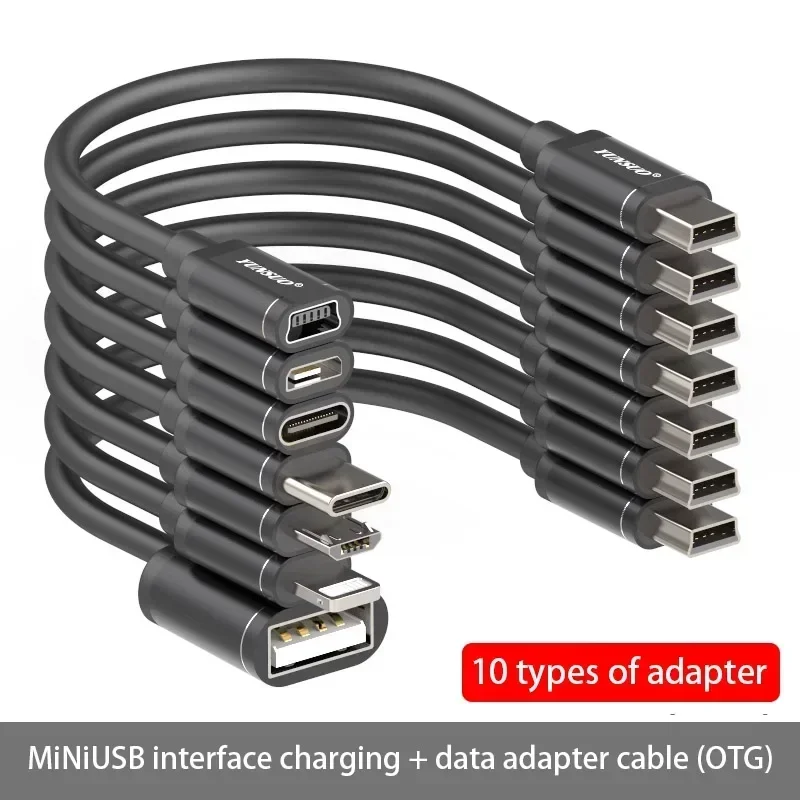 قصيرة 15 سنتيمتر 25 سنتيمتر 50 سنتيمتر USB صغير مايكرو Type-C USB نقل البيانات تمديد كابل OTG DSLR كاميرا USB المحمول القرص الصلب شحن الحبل