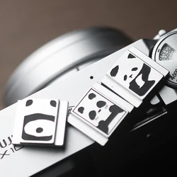Cute Panda Camera Decorations Metal Hot Shoe Cover For Sony Canon R5 Fujifilm XT50 Lumix Ricoh Nikon Z8 Olympus Protector Cap