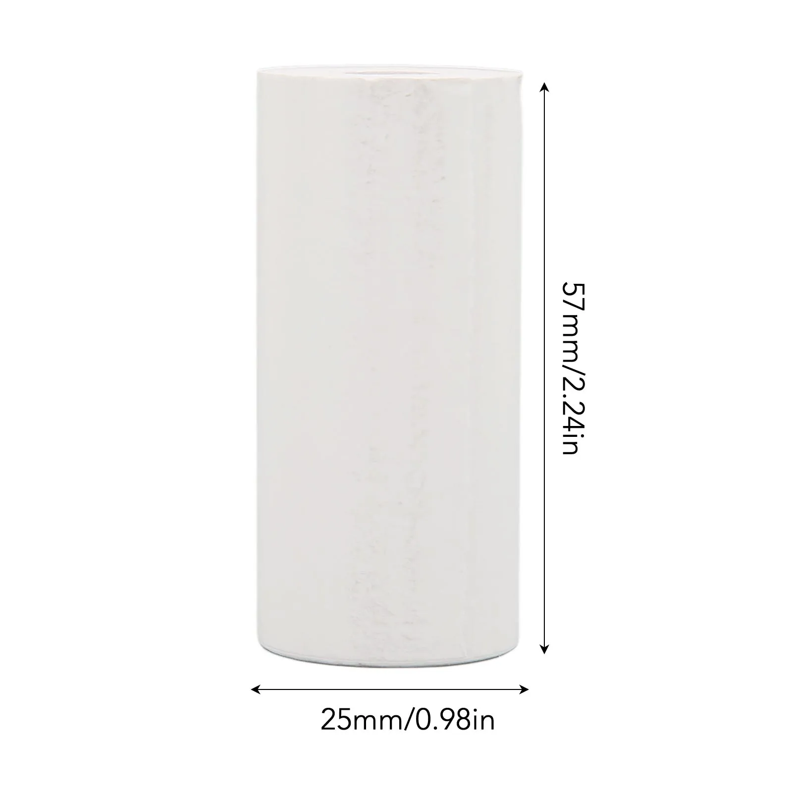 20 롤 열전사 프린터 용지 전문 57x25mm 프린터 액세서리 용 흰색 미니 인쇄 용지 라벨 프린터 용지