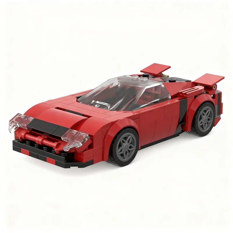 202pcs MOC City Champions F3rrari 849 Testarossa Model Building Blocks Christmas Gift Toy Display Assemble Birthday Collection