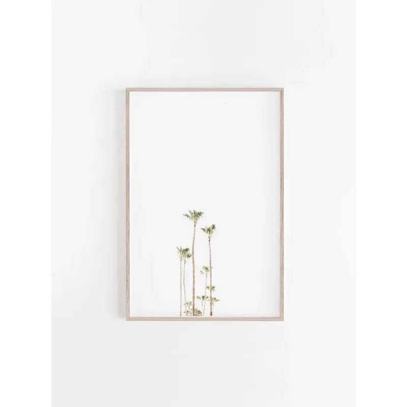 1pc frameless Canvas Painting Tropical Plant Palm Trees Print Modern Botanical Pastel Wall Art Canvas Painting Dorm Living Ro