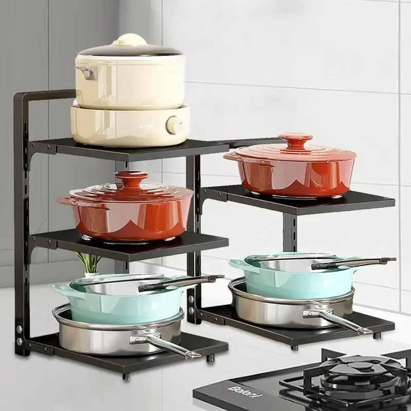 

Multilayer Storage Rack Sewer Kitchen Rack Pot Storage Rack Special Pot Adjustable Floor Cabinet Inner Table Corner