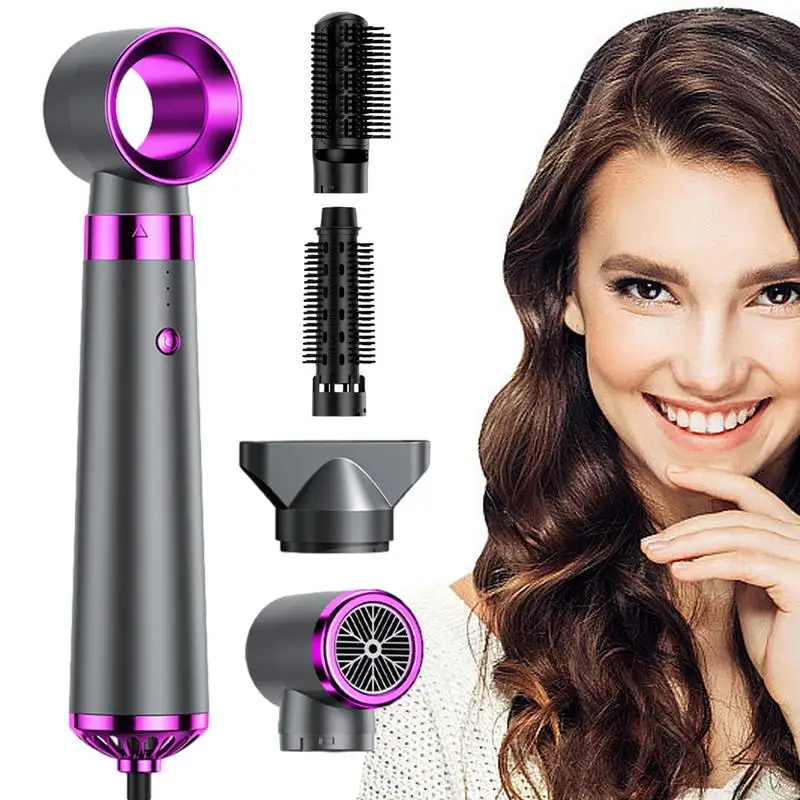 

Brush Blow Dryer 5 In 1 Hair Care Ionic Shaping Blow Dryers 3 Speeds Adjustable Nozzles Changeable Hair Shaping Accessories