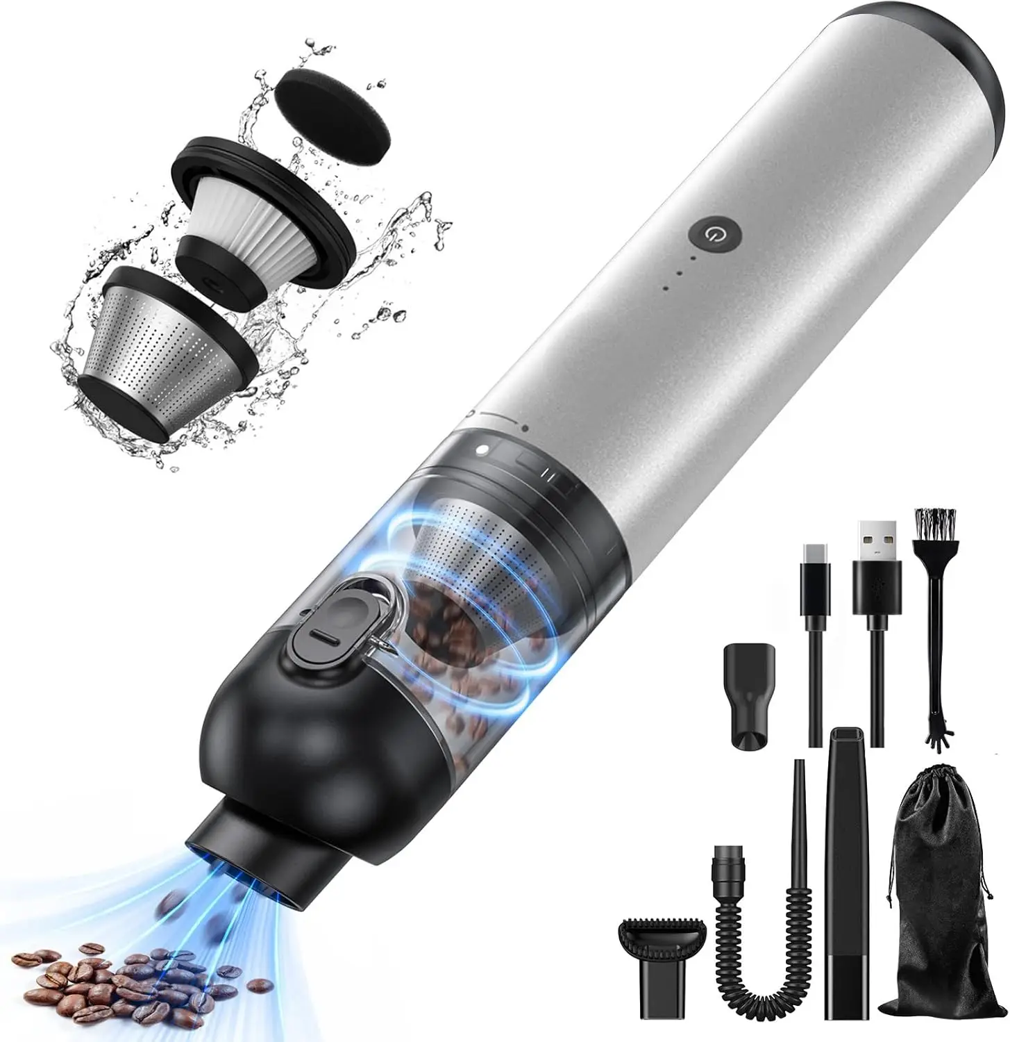 

for Vacuum Cleaner, Vacuum Cordless Rechargeable Vacuum, 120V/18,000PA High Power, Portable Vacuum Dust Buster Air Blower Inf