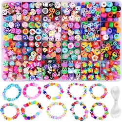DIY Clay Beads set for Bracelet Necklace Making 3 Boxes Jewelry Making Kit Polymer Spacer Preppy Beads for Jewellery making