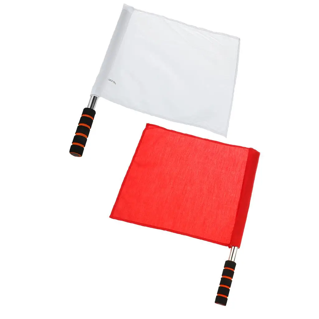 Durable Nylon Competition Flag Padded Grip Sport Referee Training Flags for Football Sideline and Judge Use
