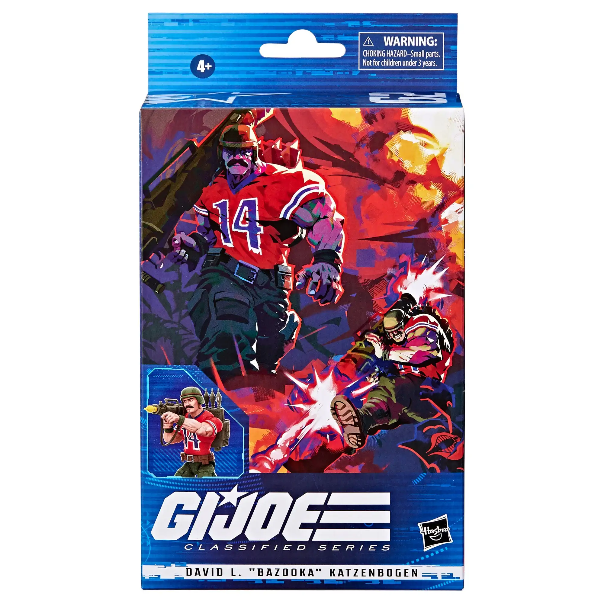 Em estoque original Hasbro G.i. Joe Classified Series David L Bazooka Katzenbogen Anime Figura de ação Modelo Coleção Brinquedos