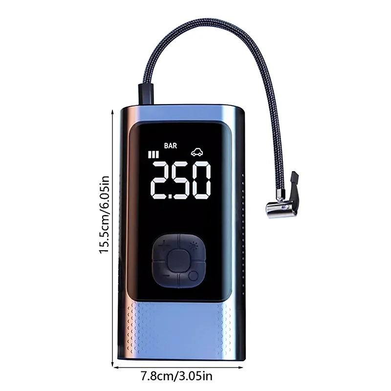 LCD Display Inflator Compressor Wireless Tire Inflatable Pump Car Electrical Air Pump Portable Mounted Motorcycle Bicycle Ball