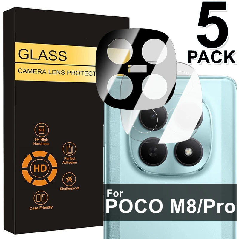 1/5Pcs Back Camera Protector For Xiaomi POCO M8 Pro Tempered Glass Protective Anti-scratch Camera Lens Film For Mi PocoM8 M8Pro