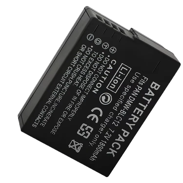 DMW-BLC12 Replacement Li-ion Camera Battery 7.2V 1800mAh for Panasonic Lumix G85 G7 GH2 FZ200 FZ300 Mirrorless Camera