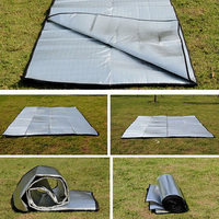 200x200cm Camping Pad Moisture Proof Foldable Insulated Mat Aluminum Foil Double Side Waterproof Picnic Sleeping Pad