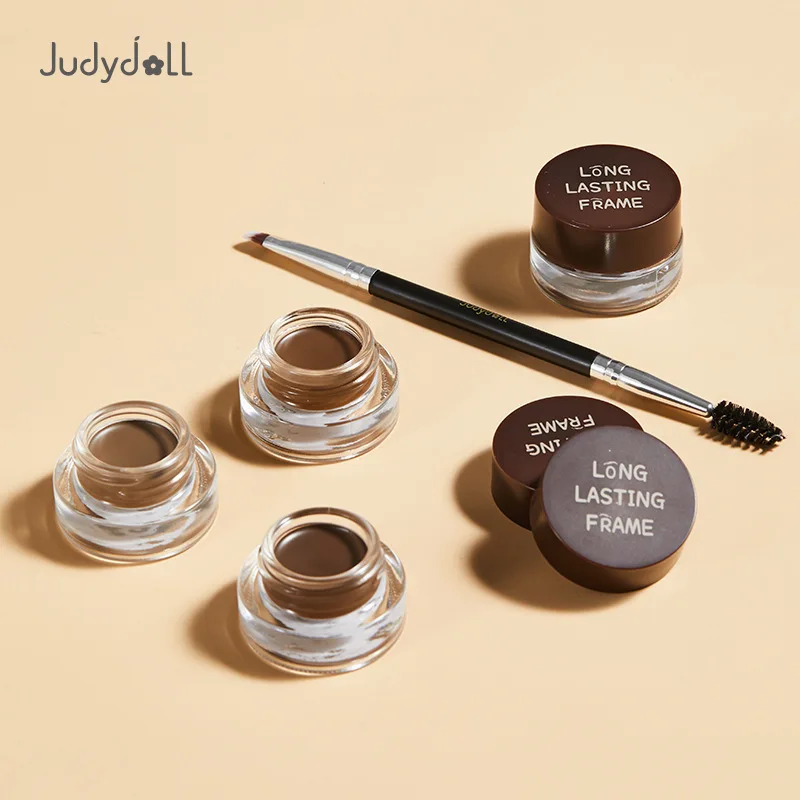 Judydoll Oranje Bloesems Crème Waterdichte Vormende Wenkbrauwpen Lijm Anti Zweten Beginner Natuurlijke Wortel Helder En Niet Vervagen