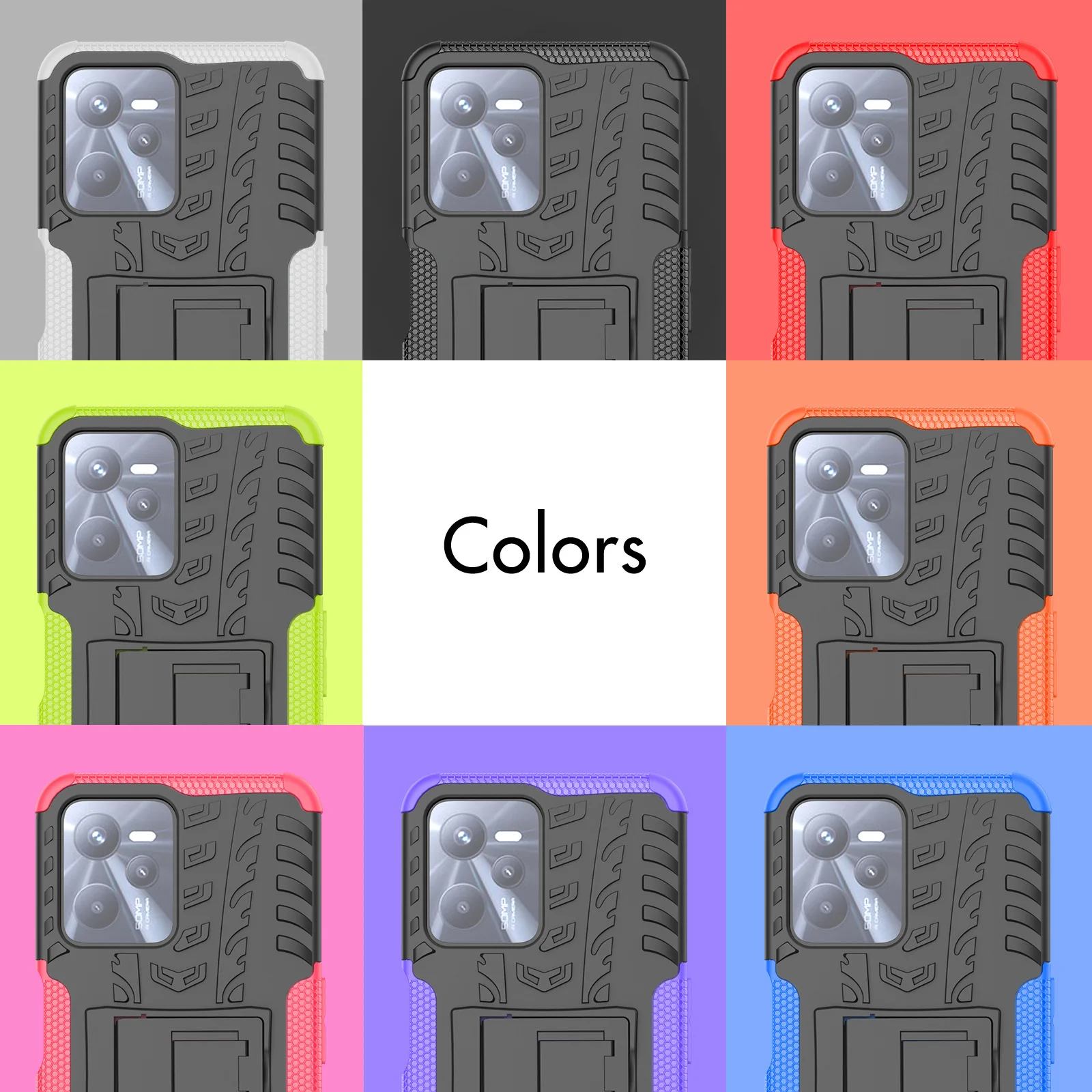 

Cover For OPPO REALME C35 Case Bumper Anti-knock Dual Layer Armor For OPPO REALME C35 phone protective Case