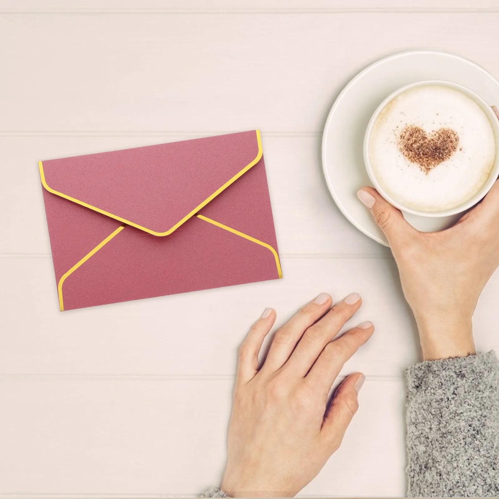 

6Pcs Vintage Gold Foil Envelopes Retro Blank Invitations Wedding Party Cards Valentines Envelopes for Wedding Invitations