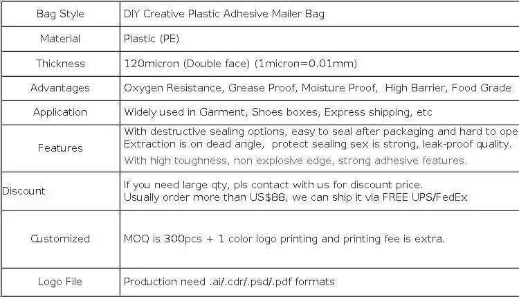 100PCS 10*13in Poly Mailer Adhesive Envelope Shipping Bag DIY Thick T-shirt Dresses Book Christmas Toys Gifts Packaging Pouches