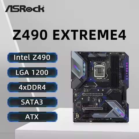 ASRock Z490 EXTREME4 Motherboard Support i9-11900K 10900 i7-11700F 10700 i5-11600K 10400 LGA1200 DDR4 4266MHz M.2 NVME PCIe 3.0
