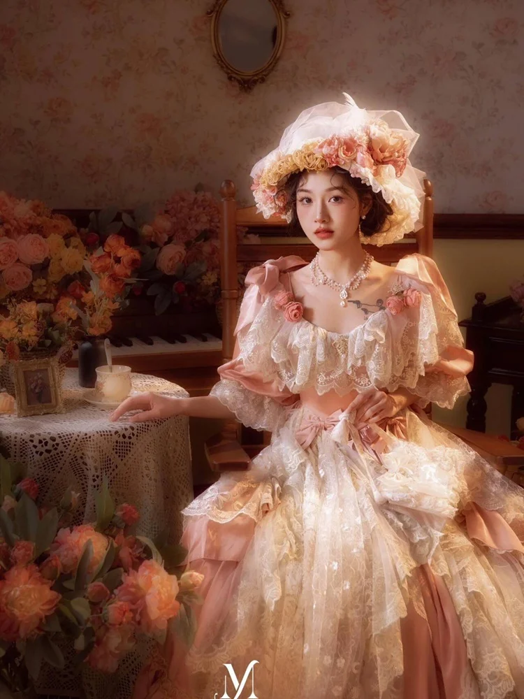 

Новинка: Женский костюм для фотосессий в винтажном стиле Лолита-принцесса, нежно-розовый, премиум-класса, для студийной фотосъемки