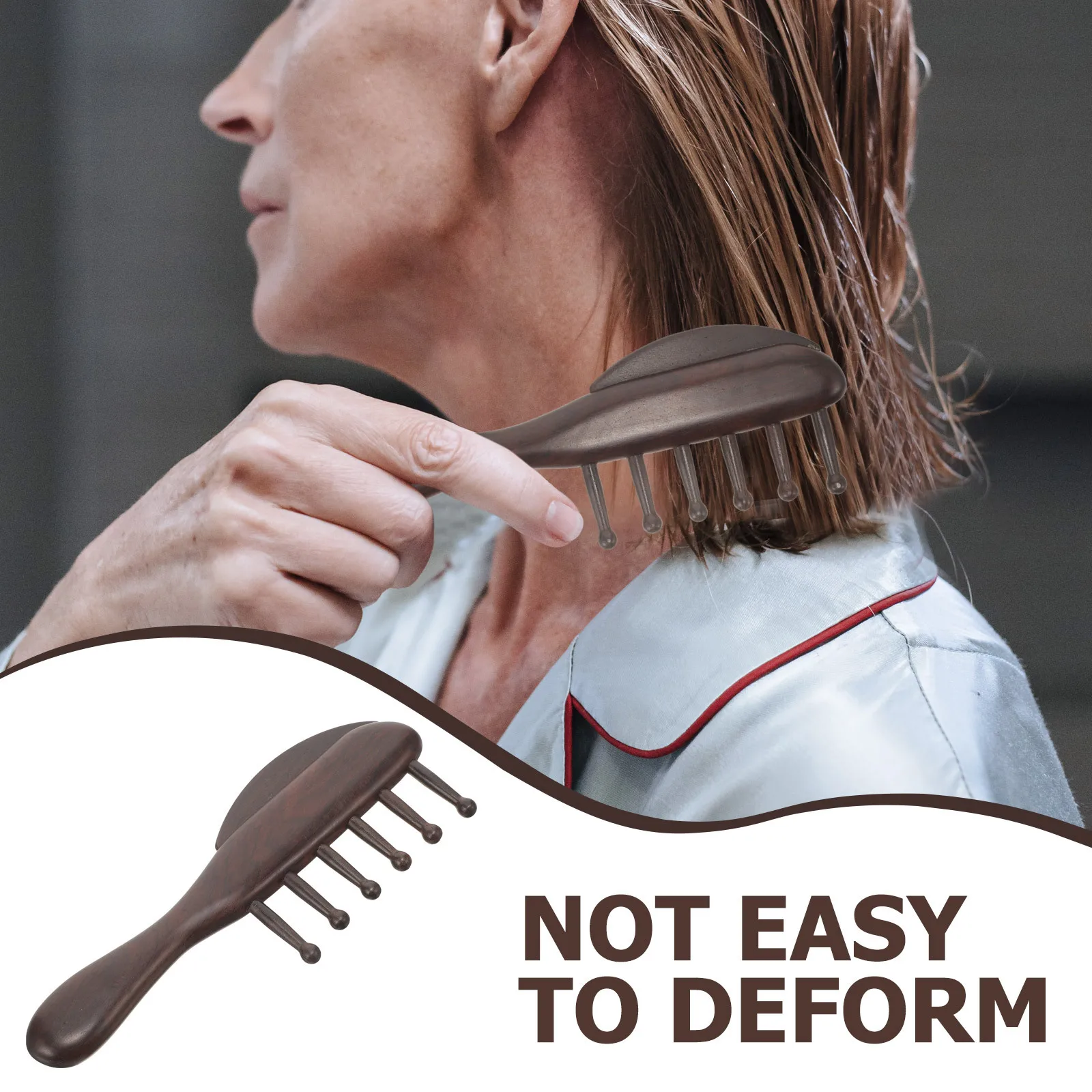 

Wood Comb Massage Scalp Massager Durable Wide Tooth Comb Anti Static Hair Detangler Styling Tool for Women Men