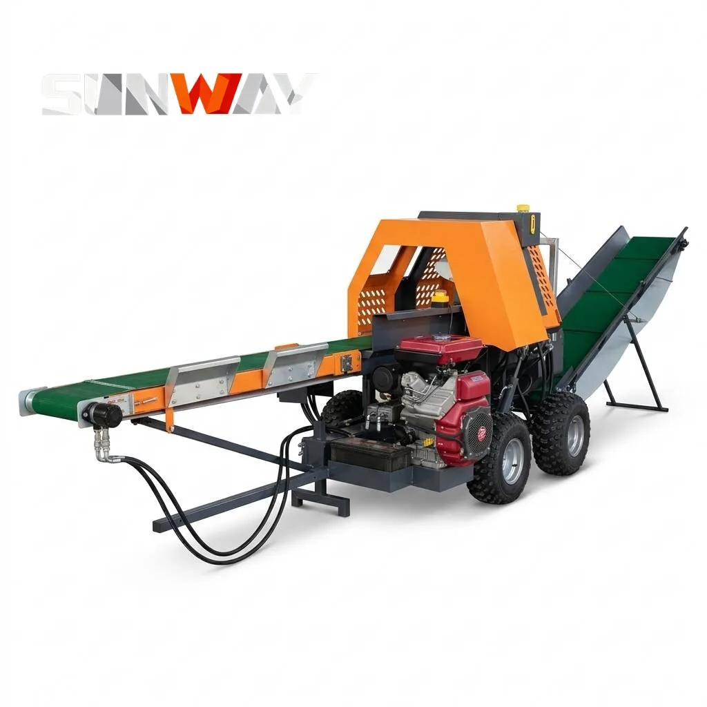 20T Cheap Log Wood Processor Firewood Cutting Machine Automatic Professional Firewood Processor with CE