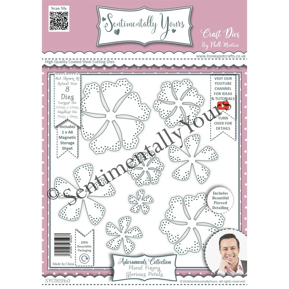 Nouvelles matrices de découpe en métal « Sentimentally Yours Glorious Petals Captivating Foliage » pour la création de journaux en papier faits main DIY – Juillet 2026