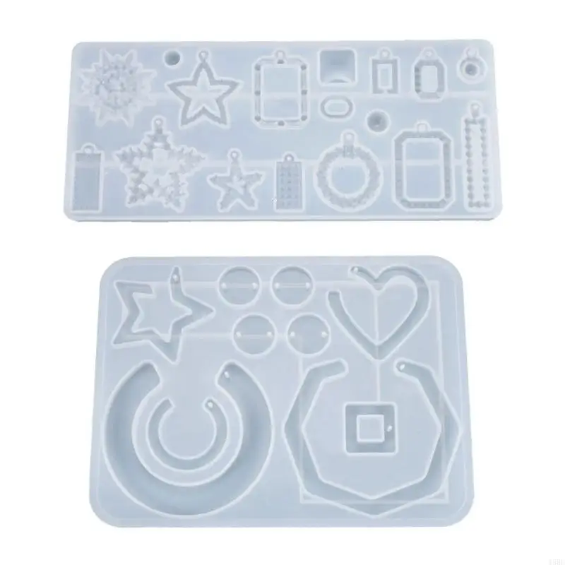 45be DIY -Schlüsselbundohrringe Dangler Anhänger Silikonform Kristall Epoxidharzform
