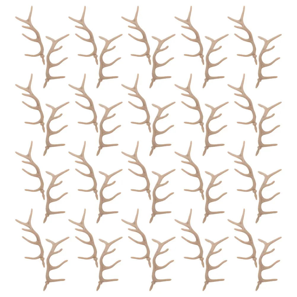 

Deer Antler Snowman Ornaments Plastic DIY Craft Accessories Mini Branch Decorations for Holiday Christmas