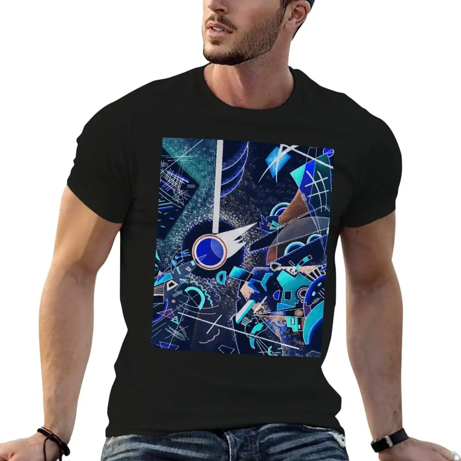 Kandinsky Abstract T-Shirt plus sizes korean fashion oversized t shirt t shirts for men pack