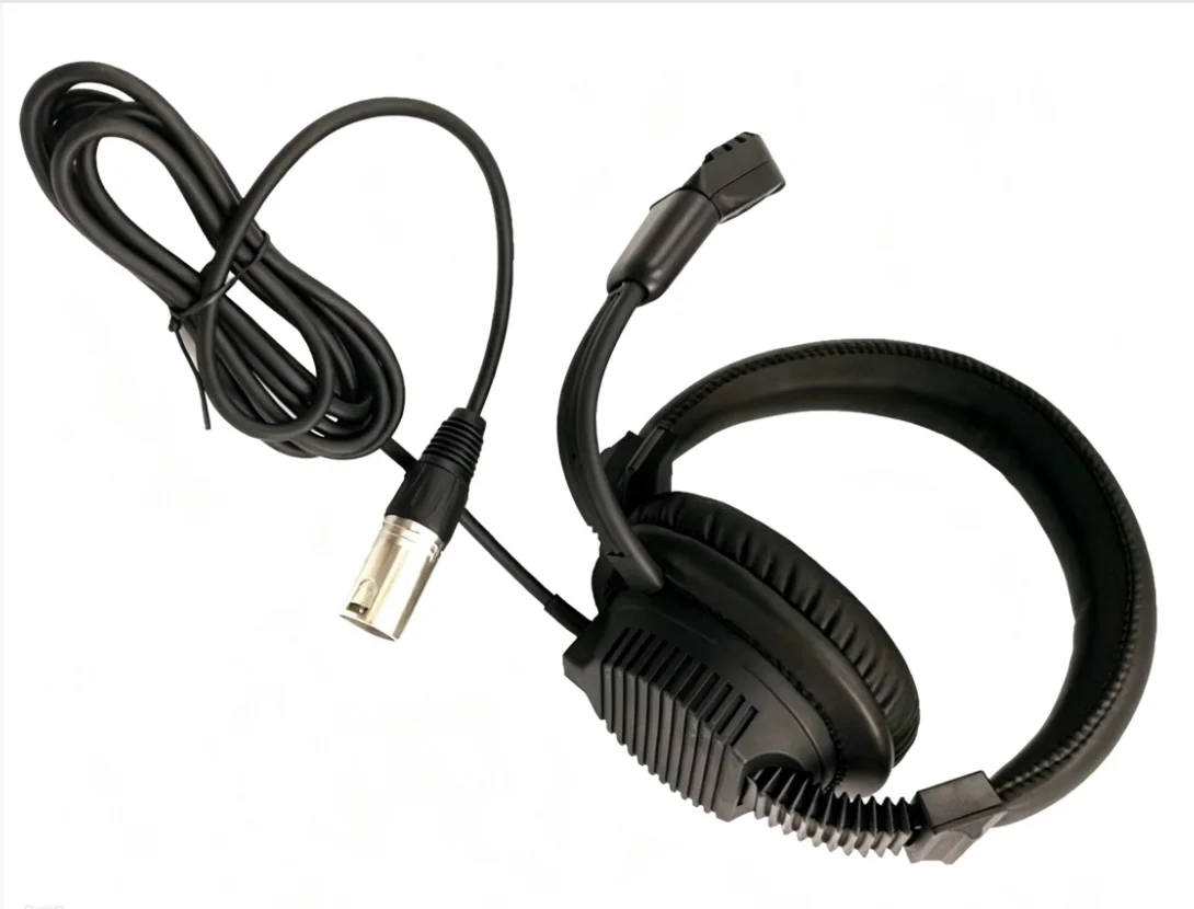 Photographer's Single Ear Box Dynamic Circular Noise Cancelling Microphone Headset Guide Station